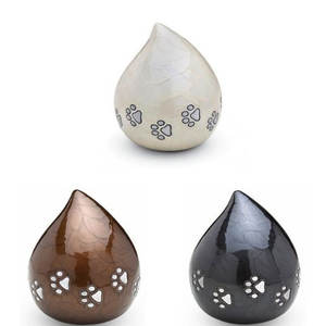 Urnas de aluminio con forma de lágrima, urnas de cremación de corazón con diseño de Metal de latón pintado y de alta calidad - Product Image 6