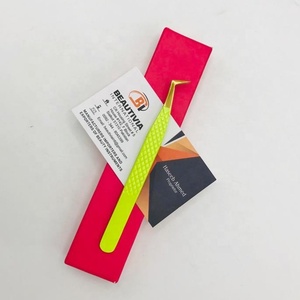 แหนบต่อขนตาแบบญี่ปุ่นทำจากสแตนเลสแหนบปลายแหลมแบบมืออาชีพทำจากเส้นใยแบบกำหนดเองจากรัสเซีย - Product Image 2