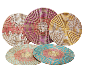Cesta de Pared de Ratán Tejida a Mano, Ecológica, Impermeable, Diseño Moderno, Plato Decorativo Hecho a Mano en Vietnam - Product Image 3