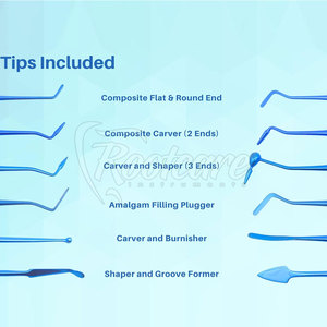 Kit de remplissage dentaire manuel en composite, best-seller, en acier inoxydable, certifié CE, réutilisable, léger - Product Image 2
