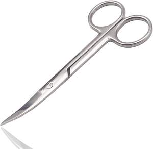 Tijeras Pequeñas Curvas Premium de 5.12 Pulgadas para Manicura y Pedicura, Punta de Cuchilla Afilada para Cortar Uñas, Cutículas, Cejas, Vello de la Nariz, para Mujeres y Hombres - Product Image 1