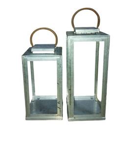 Juego de farolillos colgantes de hierro de alta calidad de 2 piezas con acabado pulido para decoración del hogar farolillos colgantes de Metal - Product Image 2