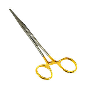 Juego de Hemostáticos Manuales de Acero Inoxidable Alemán de Primera Calidad, 2 Unidades, Rectos y Curvos, 5 Pulgadas, Pinzas Arteriales, Ortodoncia Dental, CE - Product Image 1