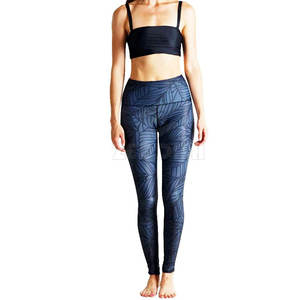 Active Fitness Yoga Leggings Control de barriga Pantalones de yoga 100% Algodón Gimnasio Ropa deportiva Leggings para mujeres - Product Image 2