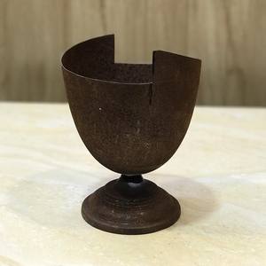 Bol à bougie Antique en métal de forme Unique, dessus de Table décoratif, bol à bougie de jardin de haute qualité - Product Image 3