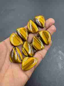 Cabujón de ojo de tigre de 25x35mm de alta calidad, piedra preciosa Natural amarilla, forma elegante suave para la fabricación de joyas, gemas sueltas al por mayor - Product Image 3