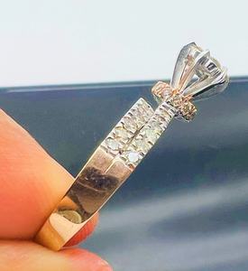 Bague en or avec pierres précieuses et diamants scintillants Bague authentique en or 14K et 18K de luxe avec bijoux fins - Product Image 4