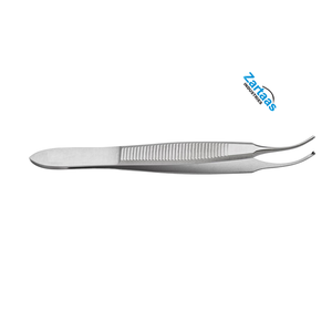 Fuchs Iris fórceps de acero inoxidable de alta calidad 1x2 dientes 7cm instrumentos quirúrgicos fabricante y exportador - Product Image 6