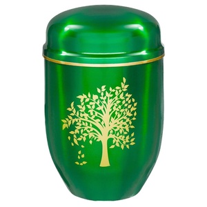 Charming Green Finishing Decorative Cremation Urn for Human Ashes, Unique Engraving Keepsake Urn for Your Love One & Family - Product Image 3