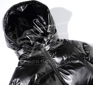 Doudoune matelassée en duvet d'oie pour hommes Doudoune d'hiver de haute qualité Marque personnalisée Veste homme et femme avec support - Product Image 3