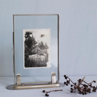 Nouveau cadre photo en laiton à double verre avec support métallique, style simplicité moderne, taille personnalisée, fait main, durable pour la décoration intérieure