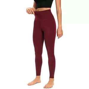 Leggings de fitness taille moyenne de haute qualité pour femmes pantalon de yoga à sublimation tie-dye à motif solide de différentes tailles - Product Image 2