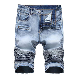Short en jean tricoté taille moyenne de haute qualité pour hommes Style droit décontracté avec 100% coton avec logo personnalisé - Product Image 1