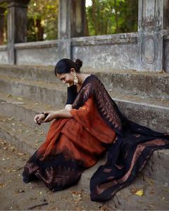 HERMOSO RICO PALLU Y JACQUARD TRABAJO EN TODA LA EXCLUSIVA FRONTERA DE JACQUARD DE SAREE By Fashionharbour - Product Image 4