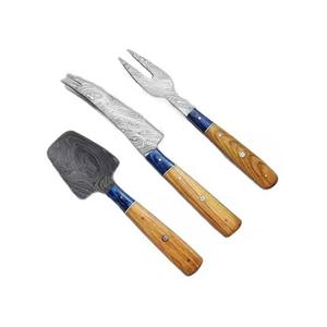 Articles de qualité supérieure manche en bois Mini couteaux à fromage en acier inoxydable/couteau Cutter fourchette pour la maison et le restaurant - Product Image 1