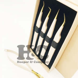 Pince à épiler vison pointe à angle de 45 degrés pince à épiler en acier inoxydable noir Logo personnalisé offert cils durables - Product Image 6