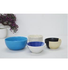 Tazón de Cerámica Azul Simple de Lujo, Tazón para Palomitas de Maíz, Diseño Único, Tazón de Cerámica Color Marfil de Lujo Real para Uso en Interiores y Exteriores - Product Image 3