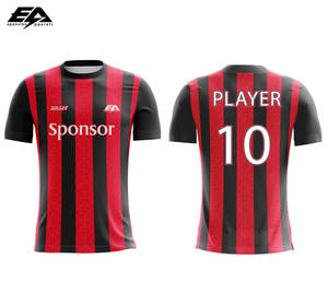 เสื้อ100% โพลีเอสเตอร์ออกแบบโลโก้ได้ตามต้องการเสื้อฟุตบอลผ้านุ่มพิมพ์ลายสำหรับผู้ใหญ่ชุดวอร์มสำหรับคลับ - Product Image 1