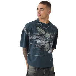Camiseta de Hombre de Algodón Jersey de 300 g/m², Cuello Redondo, Corte Regular, Estilo Urbano, Color Sólido, Transpirable, con Estampado Personalizado - Product Image 1