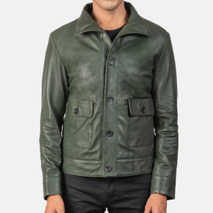 Nouveauté Manteau long décontracté à la mode pour hommes Trench pleine longueur en cuir de mouton pur - Product Image 2