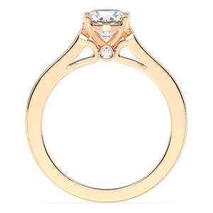 Anillo de Compromiso REYES Hecho a Medida en Oro Rosa de 14K/18K con Diamante Cultivado en Laboratorio de 1 Quilate, Corte Brillante Redondo, Joyería Fina para Mujer - Product Image 6