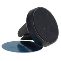 Support magnétique noir pour téléphone portable, à fixer sur grille d'aération ou tableau de bord, avec diamètre de tête de 35 mm