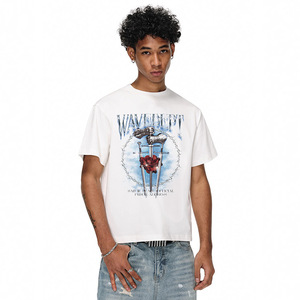 T-shirt graphique surdimensionné pour hommes Streetwear personnalisé à impression audacieuse haut tendance en gros pour une tenue décontractée quotidienne - Product Image 2