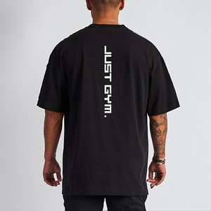 Muscle Guys Summer Casual Trendy Camiseta de gran tamaño Impresión de letras Simple Cómodo Coreano Manga corta - Product Image 5