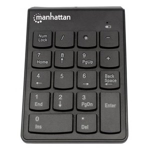 Manhattan Numeric Keypad 18 Keys Black USB Type A Compact Design For Computer Use - Product Image 3
