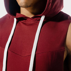 Custom Make Design Polyester Fabric Men's gym Tank <b>Top</b> Breathable Pullover Hoodies Singlets - Product Image 3