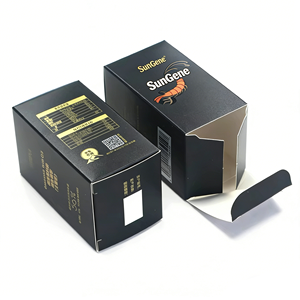 High-End Eco-Friendly Custom CMYK Paperboard Essential Oil Boxes Embossing UV Printing Recycled Materials for 50ml/100ml Square - Product Image 6