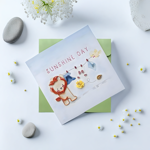 บัตรอวยพรกระดาษม้วนลายสัตว์เวียดนามทำมือพร้อมงานฝีมือรูปสัตว์ที่ไม่เหมือนใครสำหรับงานเลี้ยง - Product Image 3