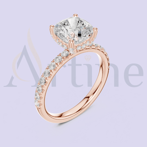 Anillo de Bodas de moissanita de corte ovalado de 10K para ella - Product Image 1