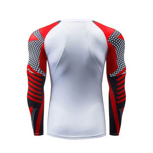 Quick Dry Rashguard Surf <b>Swimming</b> Shirts Short <b>Long</b> <b>Sleeve</b> Compression Fitness Gym Custom Logo Anti-UV Sportswear - Product Image 3