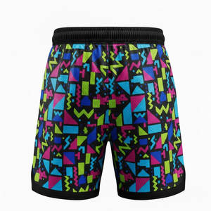 กางเกงขาสั้นกีฬาผู้ชาย ผ้าตาข่าย ระบายอากาศได้ดี พิมพ์ลายกราฟิกแบบซับลิเมชั่น สำหรับการฝึกซ้อมระดับมืออาชีพ มีกระเป๋าข้างลึก - Product Image 2