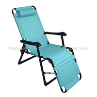 Chaise de camping inclinable 2 en 1 avec repose-pieds, dossier réglable, chaise longue pliable portable, chaise de sieste de bureau, chaise de plage extérieure