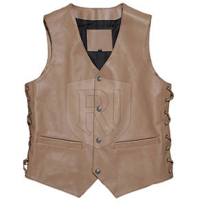 Chaleco de Cuero Casual sin Mangas para Hombre, Transpirable, al por Mayor, Ropa Exterior Cómoda de Invierno, Servicio OEM de Alta Calidad - Product Image 1