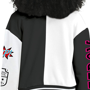 Fabricant OEM blouson bombardier d'apparence de laine pour femmes/manteau avec logo personnalisé pour femmes blouson universitaire bombardier court - Product Image 5