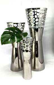 Wholesale Luxury Metal <b>Vase</b> <b>Gold</b> Plated & Chrome Modern Decorative <b>Vase</b> for Home & Hotel Decor. - Product Image 5