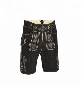 Trachten Lederhosen Kurz braun - Oktoberfest Lederhose <b>Hotpants</b> Bavarian 2025 - Product Image 2
