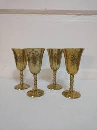 Brass <b>Wine</b> <b>Goblet</b> Handmade Engraved Chalice Vintage Metal Drinking Cup Antique Barware Wedding Gift Elegant Decorative Tableware - Product Image 4