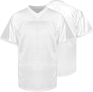 Camiseta de fútbol americano azul en blanco personalizada para hombre, ropa deportiva de poliéster de malla transpirable, camiseta de fútbol americano - Product Image 5