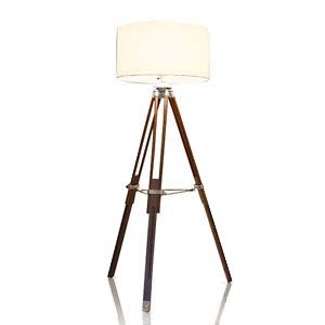 Thiết kế hiện đại <span class=keywords><strong>Tripod</strong></span> đèn với lớn Led sàn gỗ ánh sáng và vải Cone Shade Đối với trang trí nội thất và phòng khách sử dụng - Product Image 2