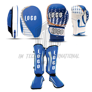 Vente en gros de matériel de boxe gagnant avec logo personnalisé Ensemble de boxe bleu en cuir Kit de boxe gagnant Pro Punching Winning Sparring - Product Image 2