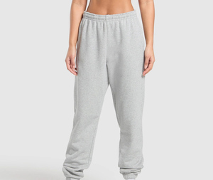 Pantalon de jogging pour femme, taille haute, hiver, devant plat, confortable, respirant, tricoté, décontracté, coupe droite - Product Image 5