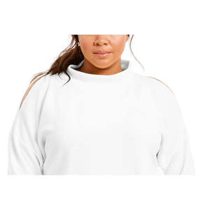 Ideology Top da Donna Plus Size Casual con Spalle Scoperte e Collo Alto, Bianco Vintage 3X (XL) per Primavera Estate, Vestibilità Ampia, Tinta Unita o Stampato - Product Image 2