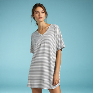 T-shirt à épaules tombantes pour femmes Oversize V-Neck Baggy Gym Fitness Wear T Shirt Femmes 100% Polyester Oversize Tee Shirt Ladies - Product Image 4