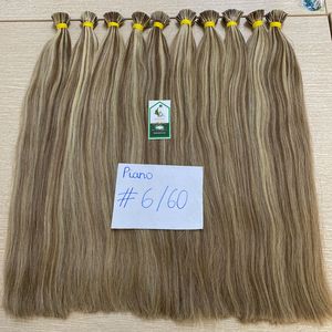 I Tips Extensions de cheveux humains Super Double Drawn Kératine Glue Raw De Cabello Humano Extensions de cheveux à pointe naturelle - Product Image 5