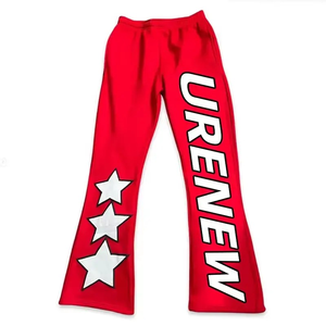 Pantalones Casuales Ligeros para Hombre, con Cierre de Cremallera, Frente Plano, Servicio OEM, Logotipo Personalizado, Cintura Elástica, Tiro Medio - Product Image 3