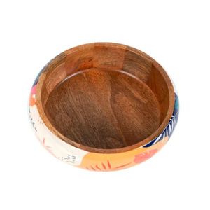 Cuenco para servir comida Meena de madera de forma redonda de calidad de lujo con cuchara y tenedor, utensilios de cocina para el hogar, cuenco de tamaño personalizado - Product Image 6